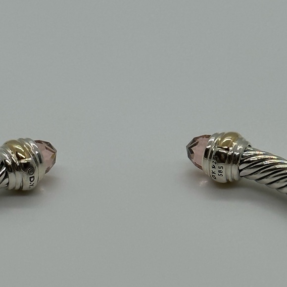 DAVID YURMAN 925 Silver Morganite
5 mm Cable Classic Cuff Bracel - Picture 11 of 11